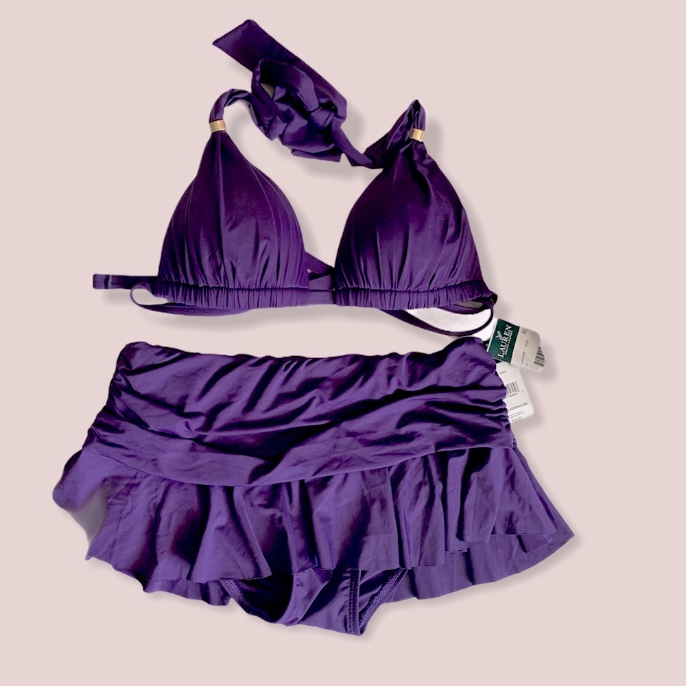 NWT Ralph Lauren Beach Club 2 piece swimsuit skirt